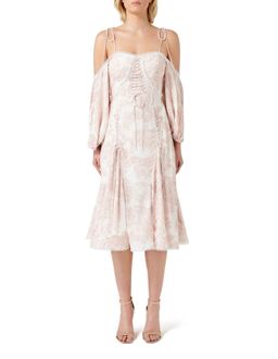 Thurley Sardinia Midi Dress Dusty Pink Size 6 for rent on The Volte - image 1