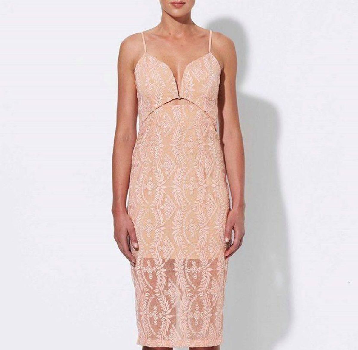 Winona Midsummer Dress Nude Size 10 for rent on The Volte - main image