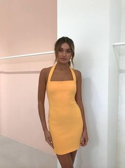 Bec & Bridge Ariel Mini Dress Yellow Size 8 for rent on The Volte - image 2