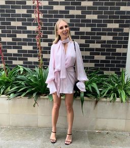 Acler Doheny Mini Dress in Blush Size 6 for rent on The Volte - image 8