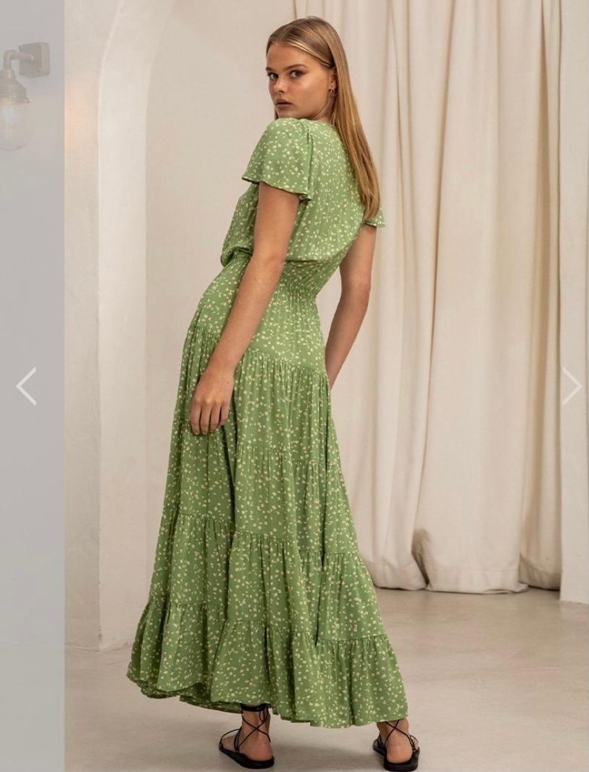 Kivari Lucia Ditsy Tie Maxi sz XS for rent on The Volte - main image