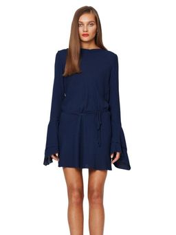 Bec & Bridge Emmanuel Eyes Long Sleeve Dress in Navy size 6 for rent on The Volte - image 2