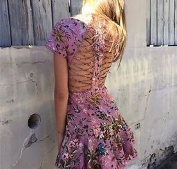 Zimmermann Tropicale Lattice Mini Dress Pink Floral Size 0 / AU 8 for rent on The Volte - image 9