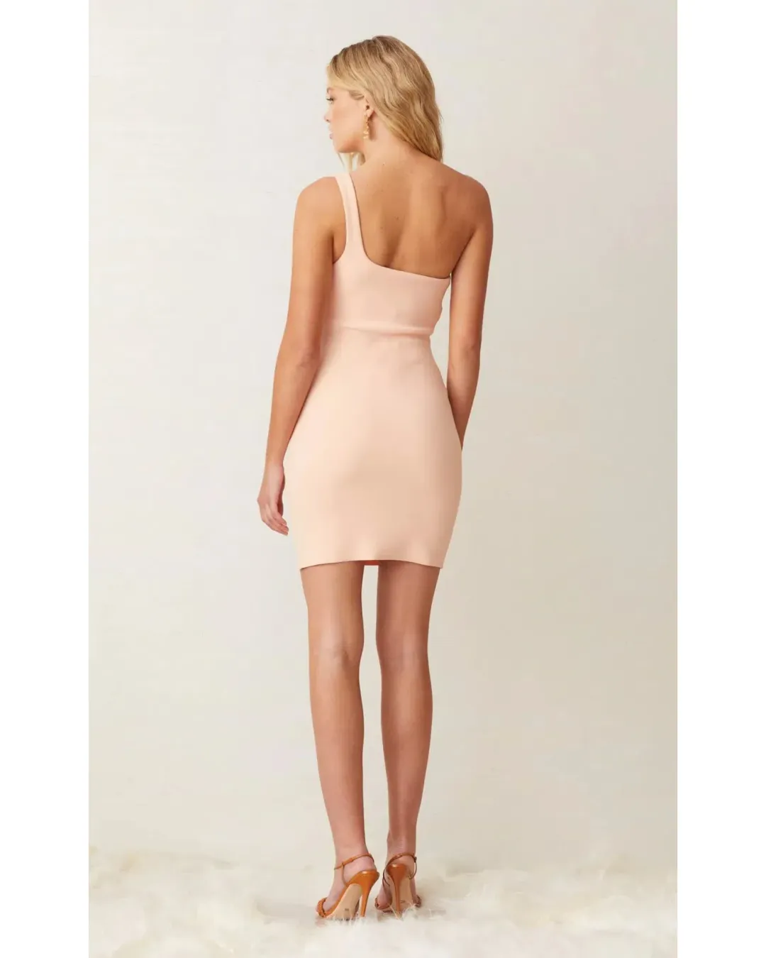Bec & Bridge Ruby Mini Dress Pale Peach Size AU 6 for rent on The Volte - main image
