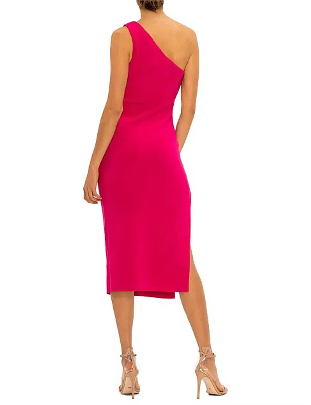 Bec and Bridge Ulla Asym Midi Dress Pink Size AU 6 for rent on The Volte - main image
