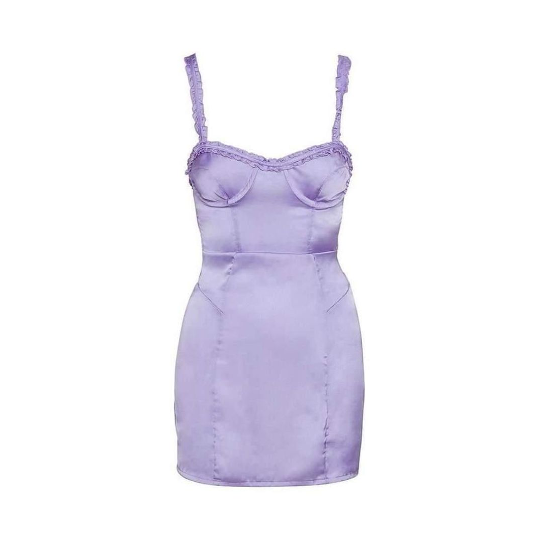 For Love and Lemons Jackpot Mini Dress Lilac Size 8 for rent on The Volte - main image