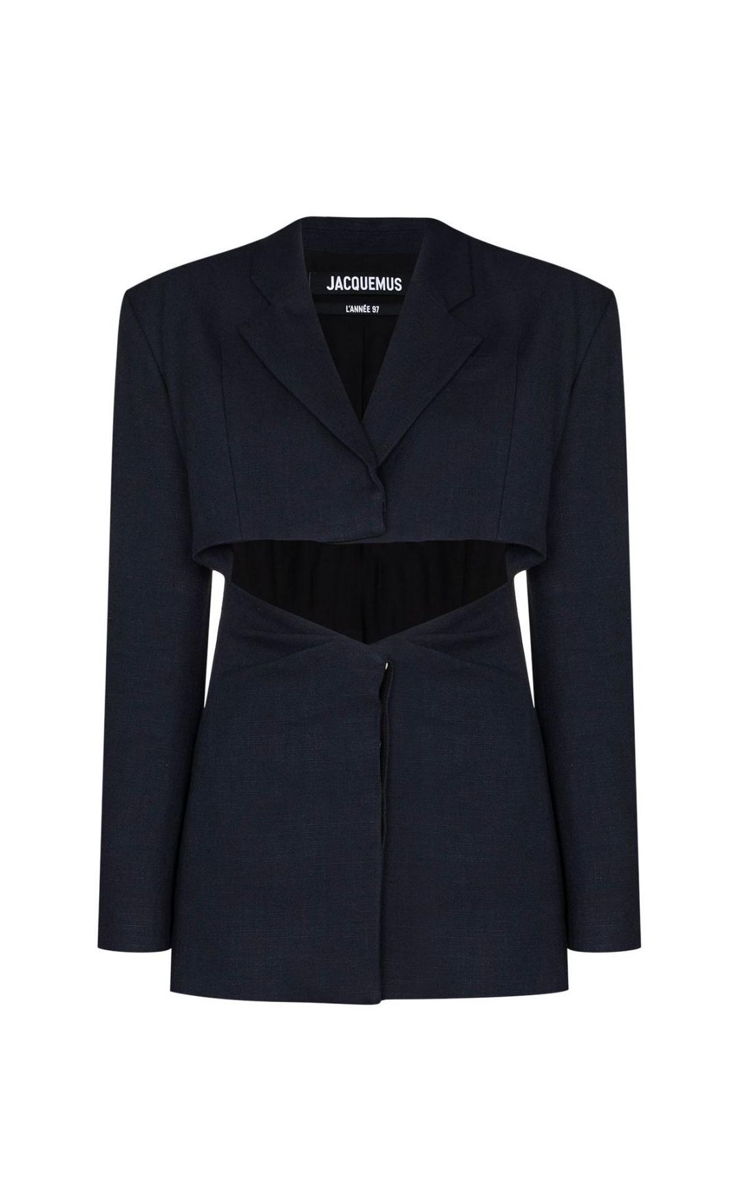 Jacquemus La Veste Arles Mini Dress Navy Size 36 for rent on The Volte - main image