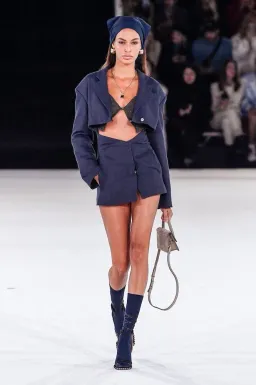 Jacquemus La Veste Arles Mini Dress Navy Size 36 for rent on The Volte - image 5