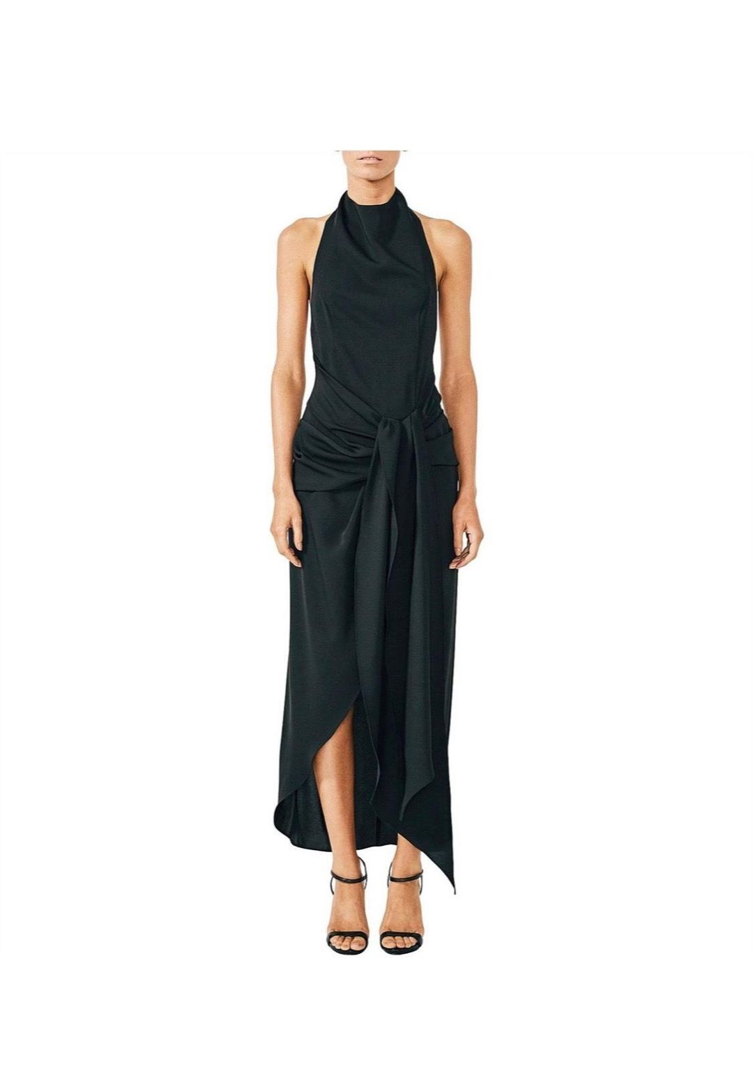 Voltaire Backless Draped Midi Dress for rent on The Volte - main image