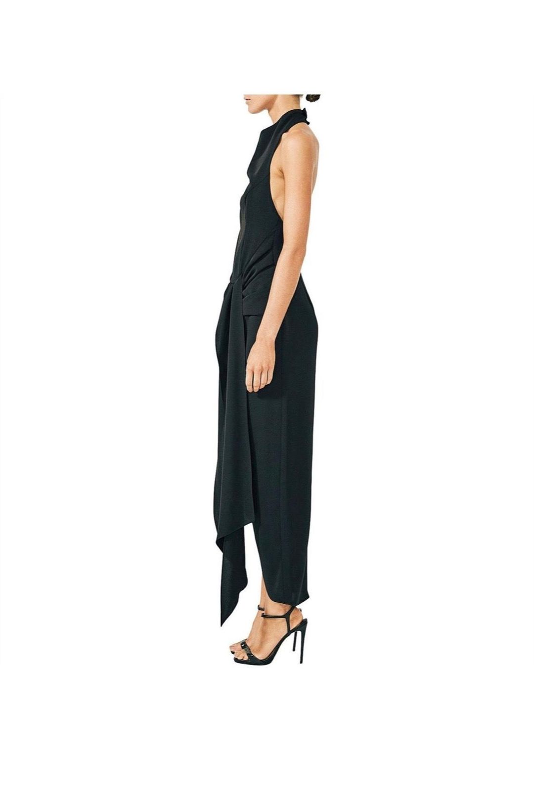 Voltaire Backless Draped Midi Dress for rent on The Volte - main image