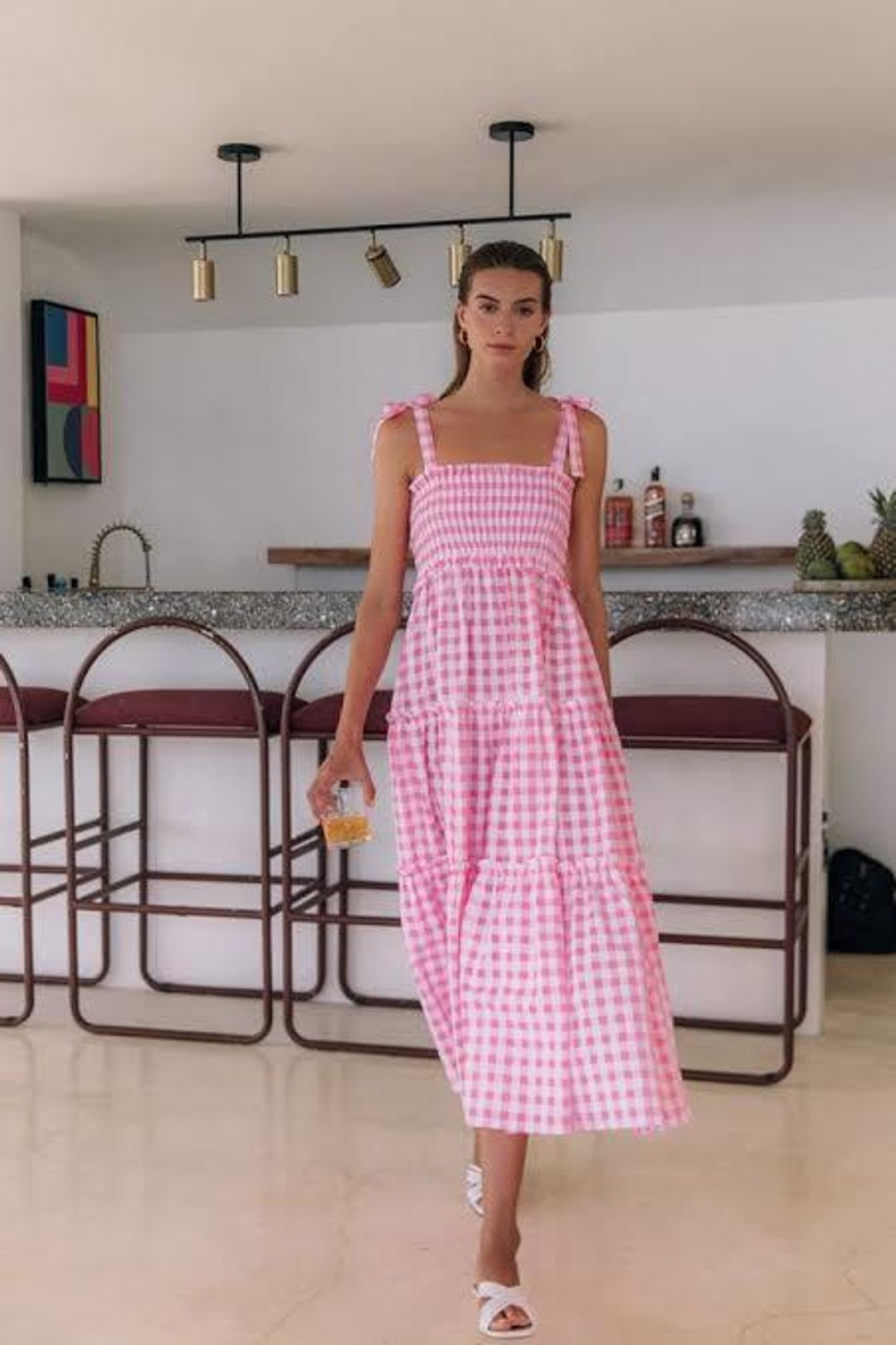 Steele Lyla Dress Hot Pink  for rent on The Volte - main image