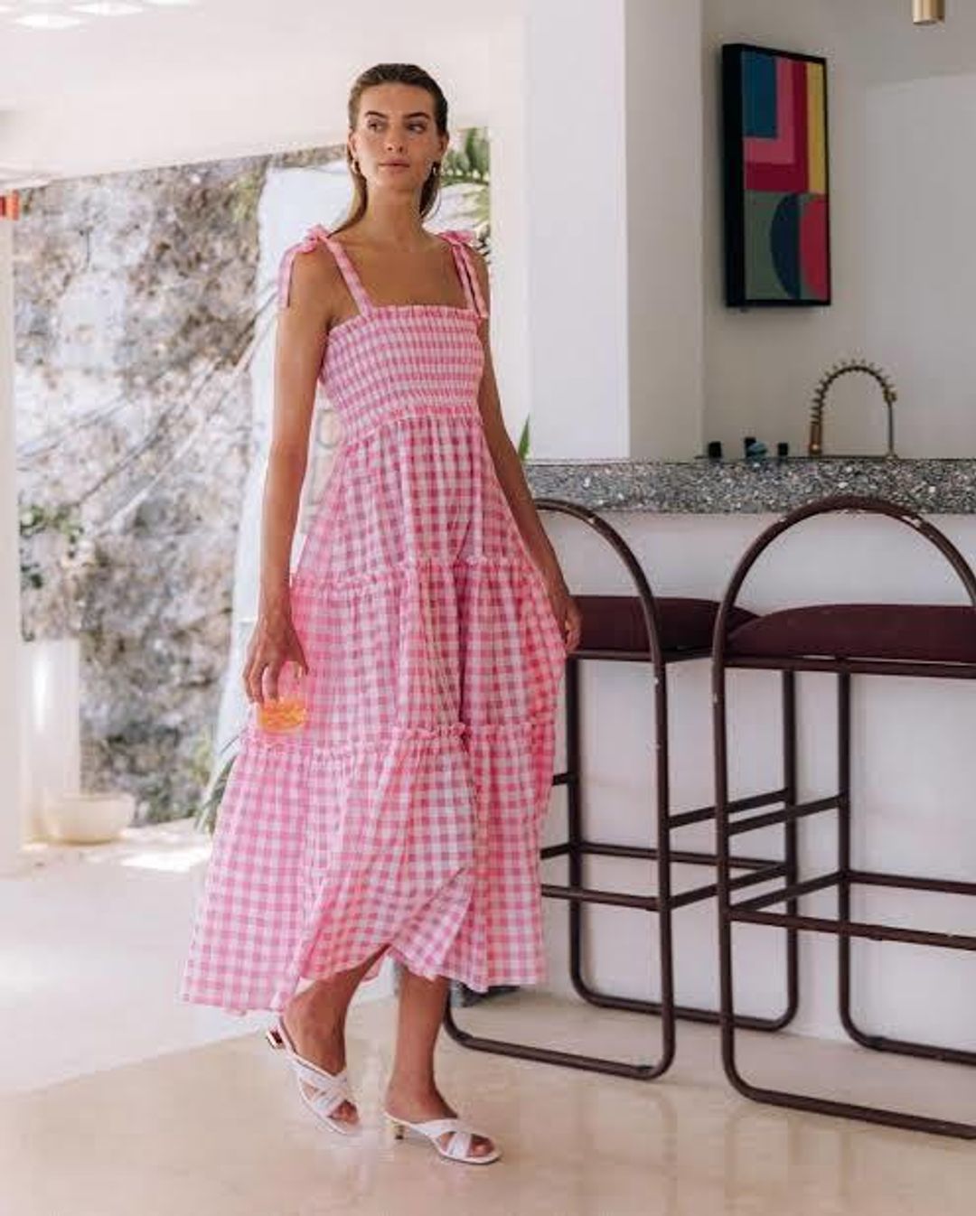 Steele Lyla Dress Hot Pink  for rent on The Volte - main image