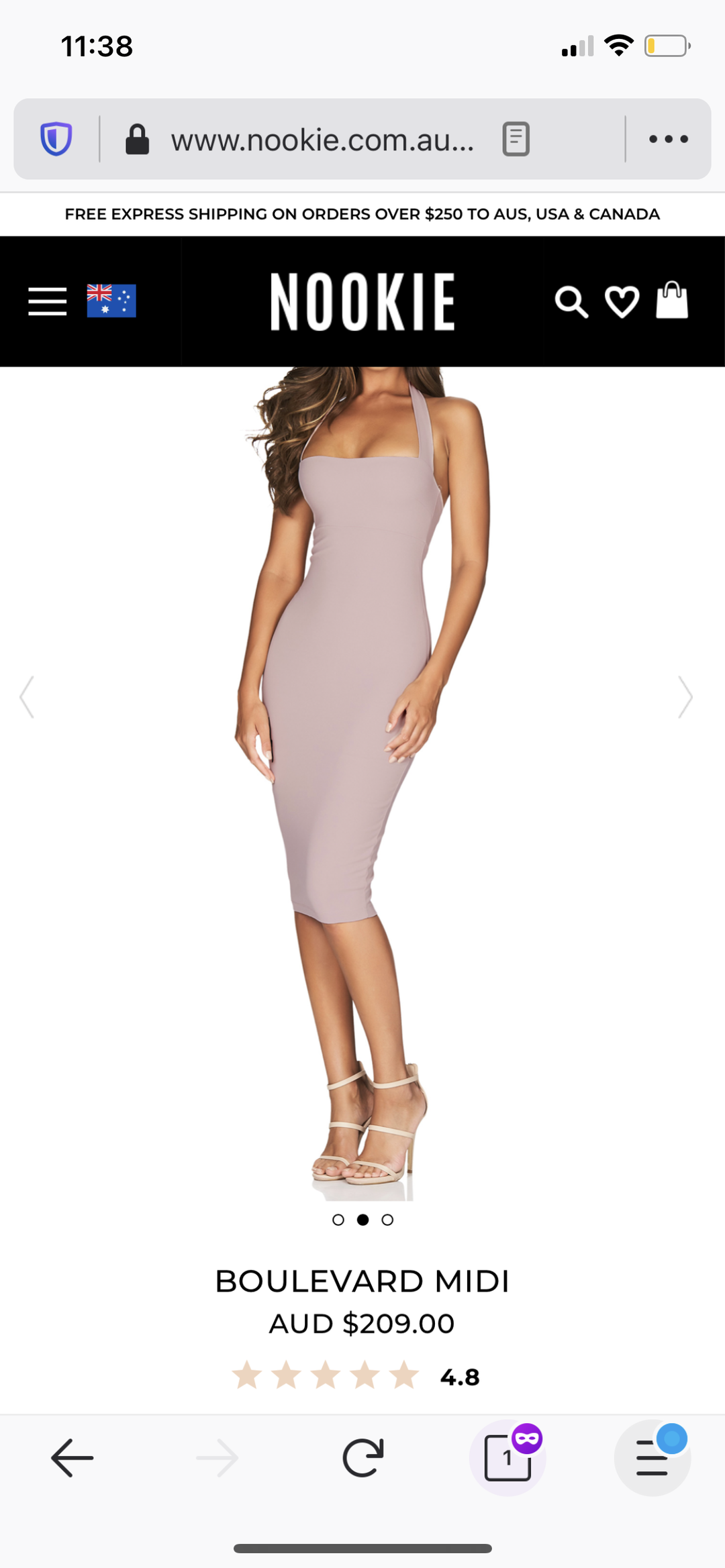 Nookie Boulevard Midi dress for rent on The Volte - main image