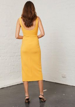 Bec & Bridge Elle Midi Dress Yellow Size 12 for rent on The Volte - image 3