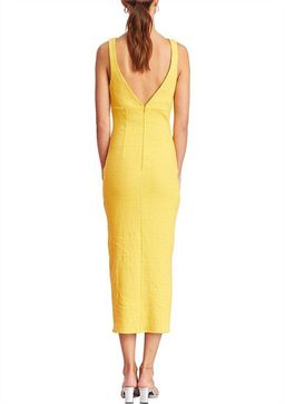 Bec & Bridge Cle'Mence Midi Dress Yellow Size 10 for rent on The Volte - image 2
