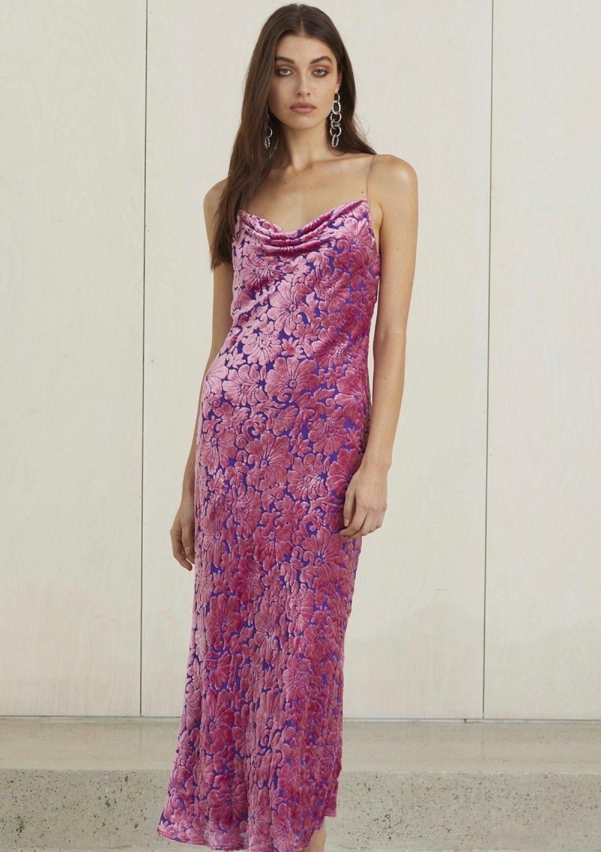 Bec & Bridge Boogie Nights Midi Dress Violet Size 10  for rent on The Volte - main image