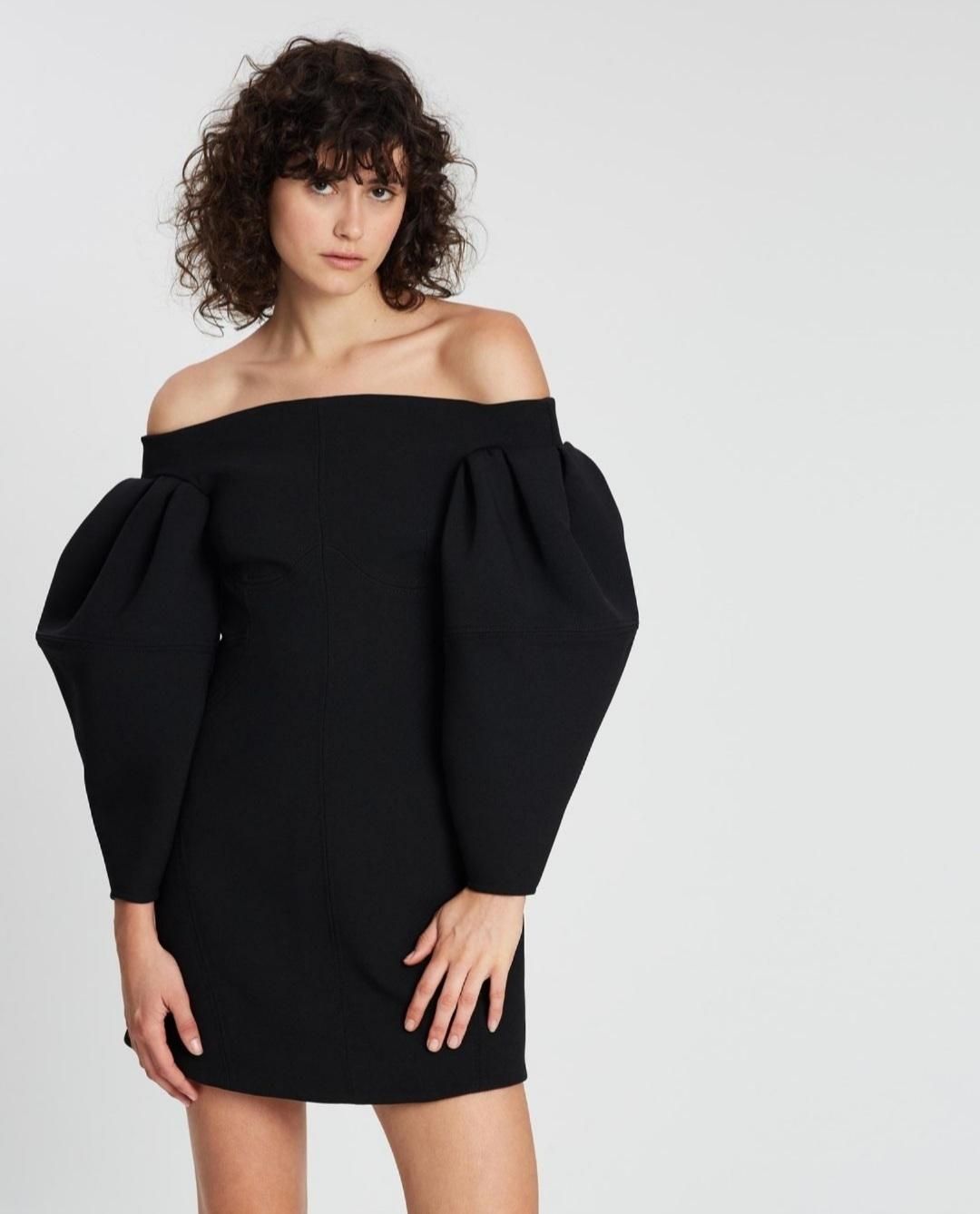 Camilla and Marc Luther Mini Dress Black Size 8 for rent on The Volte - main image