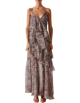 Shona Joy Garner Cross Back Tiered Maxi Dress Print Size 10 for rent on The Volte - image 3