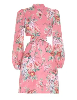 Zimmermann The Bellitude Bow Front Dress in Watermelon Size 6 for rent on The Volte - image 4