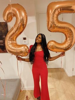 Rebecca Vallance Pink poppy bow detailed Jumpsuit for rent on The Volte - image 1