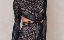 For Love and Lemons Emerie Cut Out Mini Dress Black Size 6 for rent on The Volte - image 4
