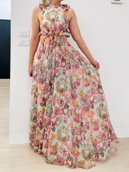 Zimmermann Lovestruck Ruffle Maxi Dress Print Size 8 for rent on The Volte - image 2