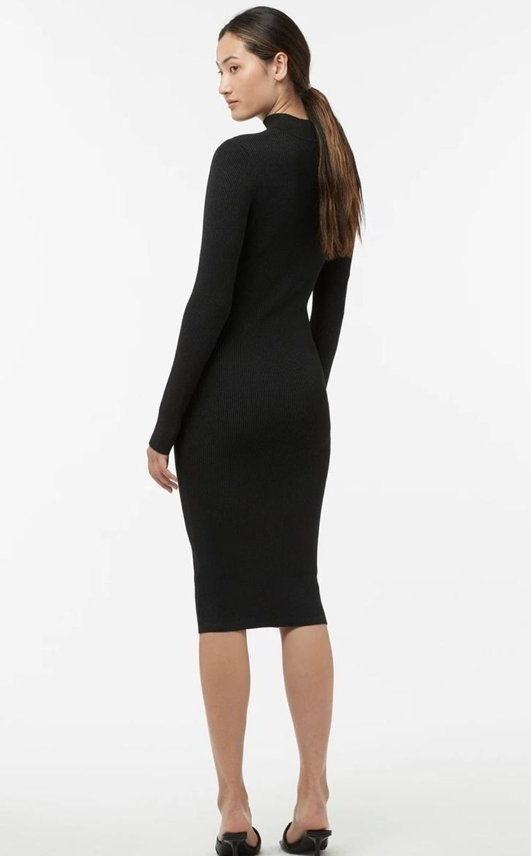 Manning Cartel Virtual Dimensions Knit Midi Dress in Black size S for rent on The Volte - main image