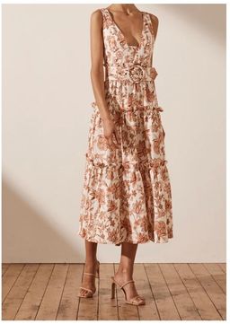 Shona Joy Carolina Tiered Midi Dress Print Size 8 for rent on The Volte - image 2