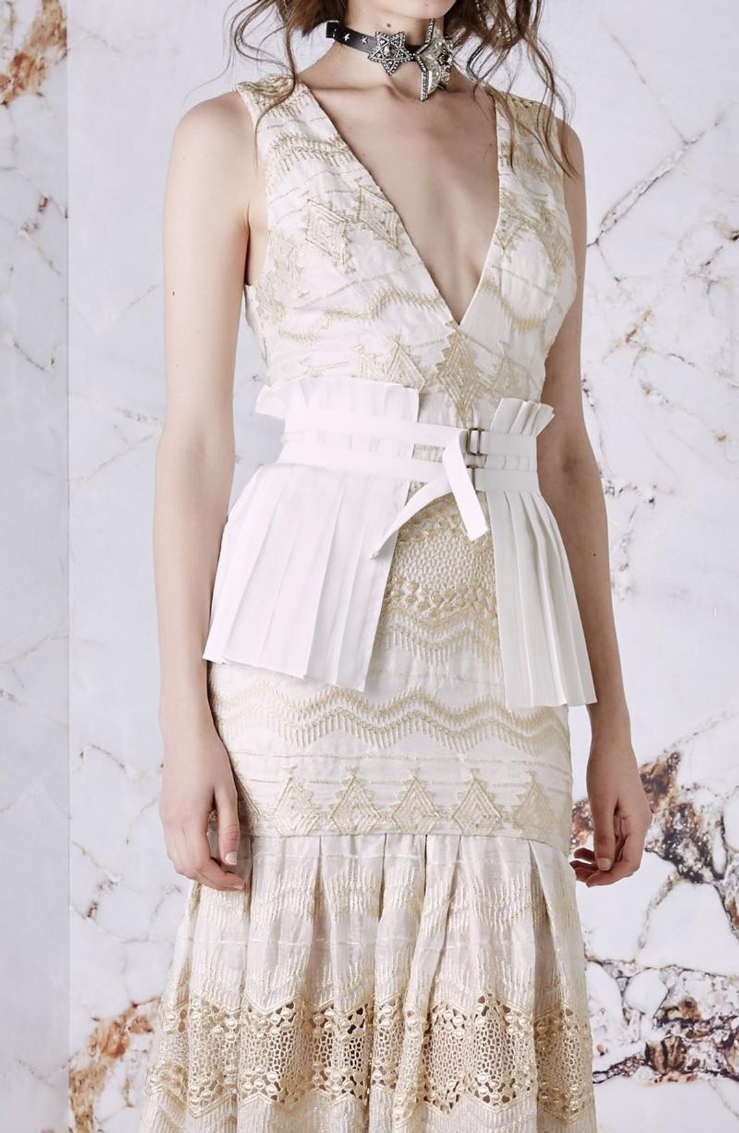 Asilio Before the Blaze Dress Cream Size 8 for rent on The Volte - main image