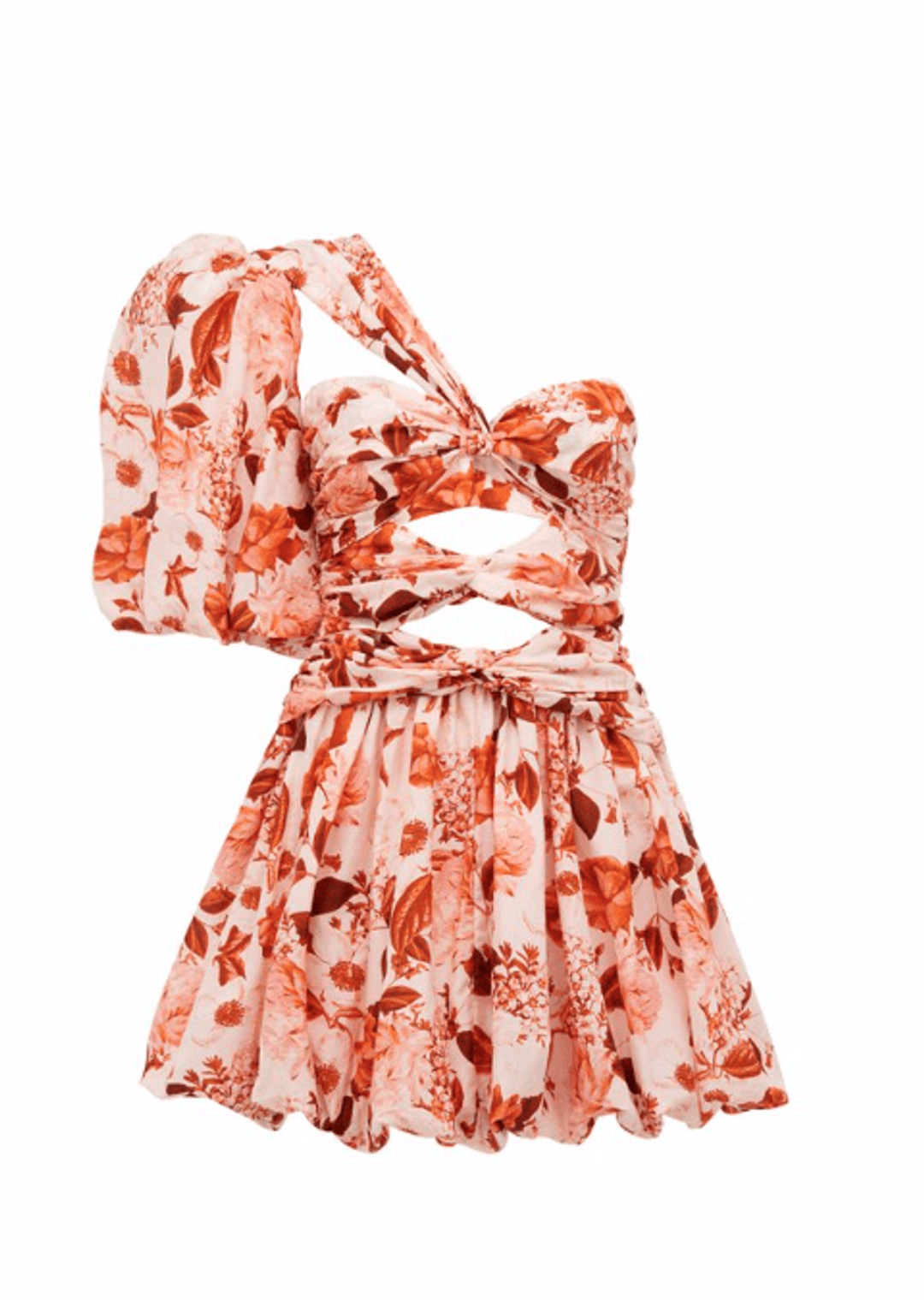 Thurley - Lantern Dress in Red Eden Floral Size 6 for rent on The Volte - main image