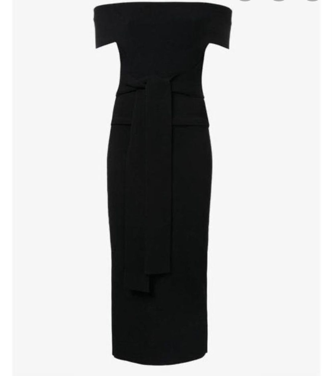Scanlan Theodore Crepe Knit Off Shoulder Dress for rent on The Volte - main image