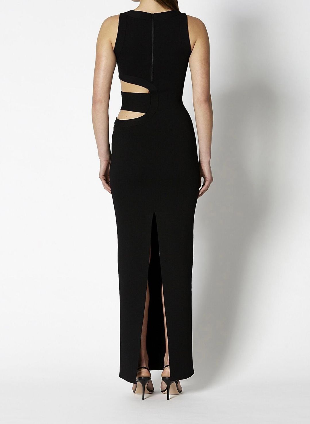 Scanlan Theodore Crepe Knit Gown Black Size 8 for rent on The Volte - main image