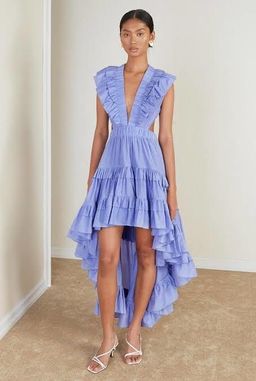 Magali Pascal Botanica Dress Purple Size AU 6  for rent on The Volte - image 1