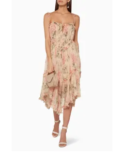 Zimmermann Silk Prima Hydrangea Floating Dress Floral Size 1/ AU 10 for rent on The Volte - image 1