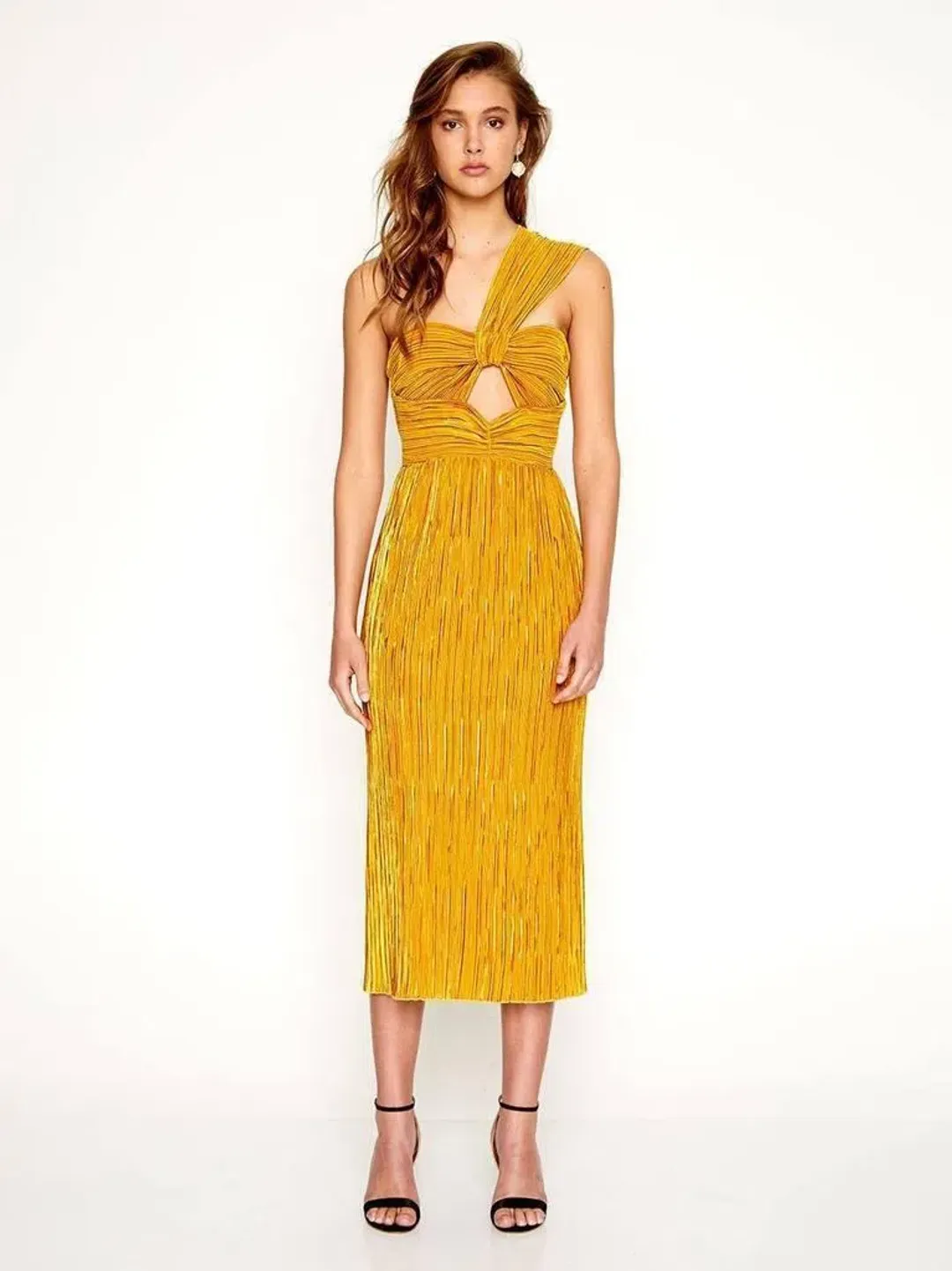 Alice McCall Power Lady Dress Mustard Yellow Size 6 for rent on The Volte - main image