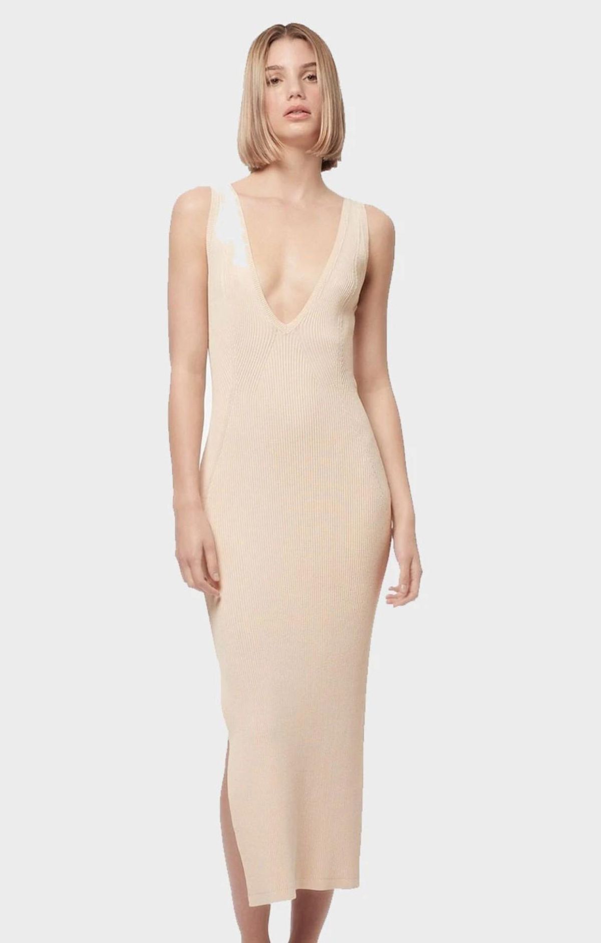 MANNING CARTELL Insta Beat Knit Dress Almond XXS for rent on The Volte - main image