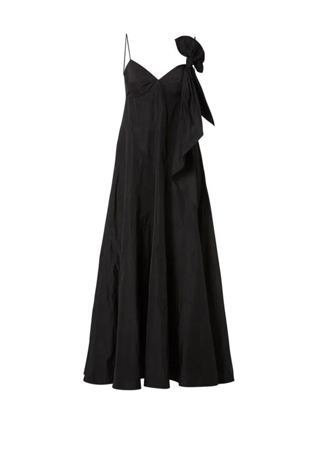 Scanlan Theodore Taffeta Maxi Dress Black Size 8 for rent on The Volte - main image