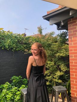 Scanlan Theodore Taffeta Maxi Dress Black Size 8 for rent on The Volte - image 4