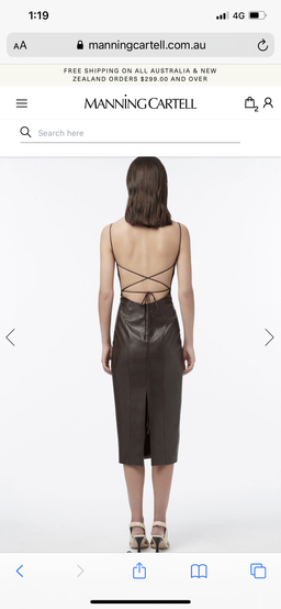 Manning Cartell Alter Egos Backless Dress Brown Size 6 for rent on The Volte - image 4
