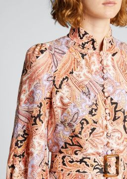 Zimmermann Botanica Chevron Mini Dress Chevron Paisley Size 0 / AU 8 for rent on The Volte - image 2