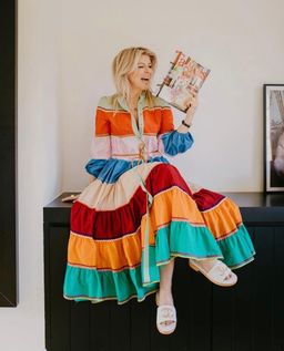 Zimmermann Riders Tiered Midi Dress Multi Size 2 / AU 12 for rent on The Volte - image 3