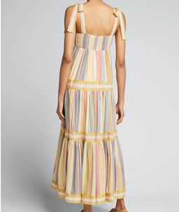 Zimmermann Mae Tie Shoulder Dress Multi Stripe Size 0 / AU 8 for rent on The Volte - image 4