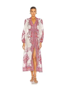 Zimmermann Bells Paisley Long Dress Red Paisley Size 1 / Au 10 for rent on The Volte - image 1