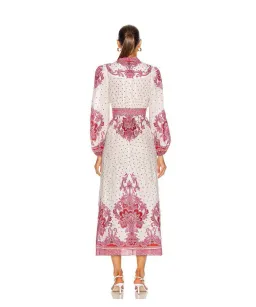 Zimmermann Bells Paisley Long Dress Red Paisley Size 1 / Au 10 for rent on The Volte - image 3