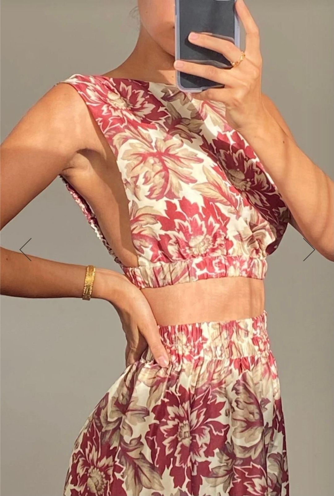 Sir The Label Valletta Midi Floral Print Silk Set | AU 8 for rent on The Volte - main image