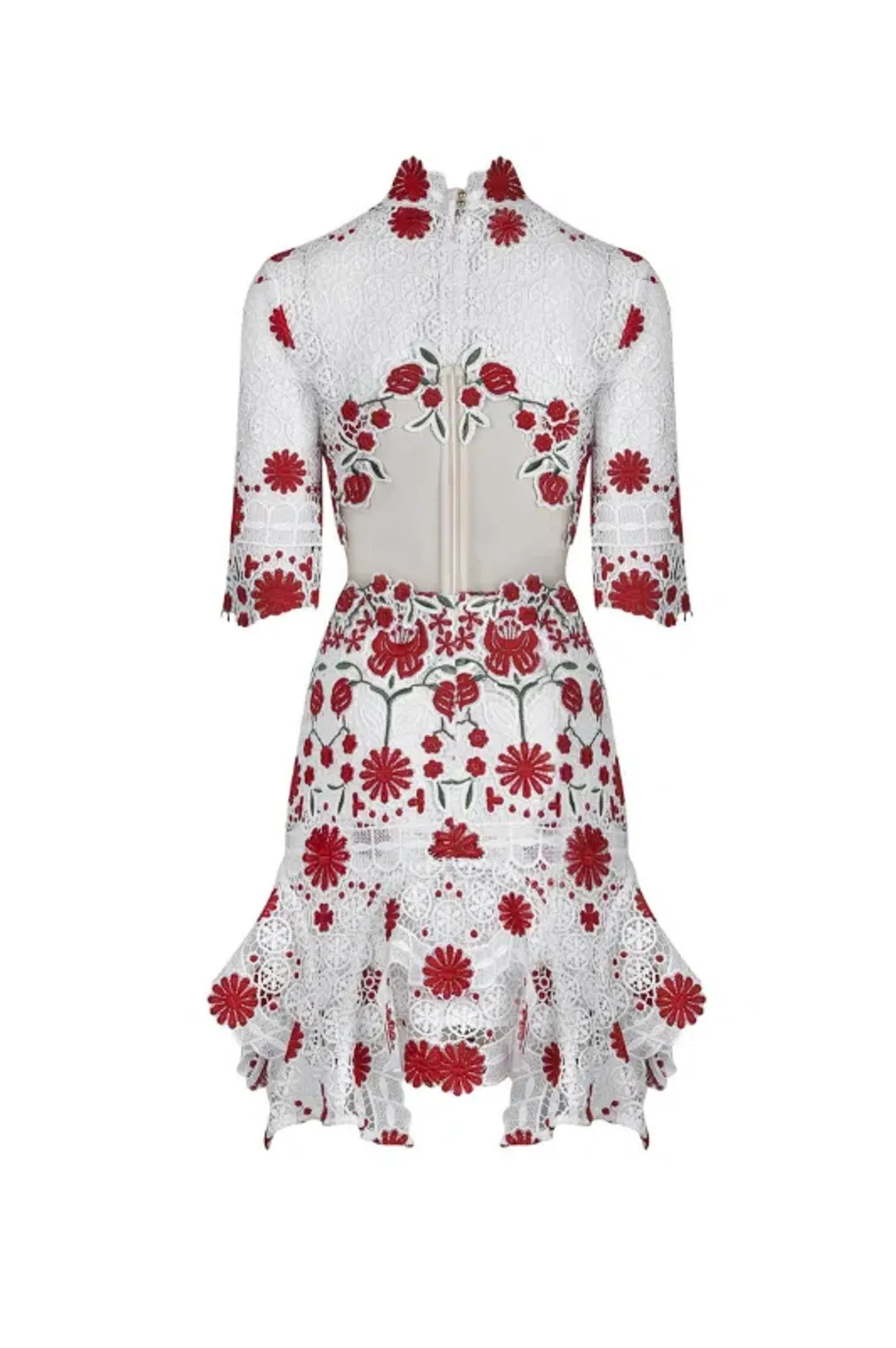 Thurley English Rose Dress Red Floral Size AU 6 for rent on The Volte - main image