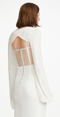 Dion Lee Viscose Jersey Twist Corset Dress White Size 6 for rent on The Volte - image 6