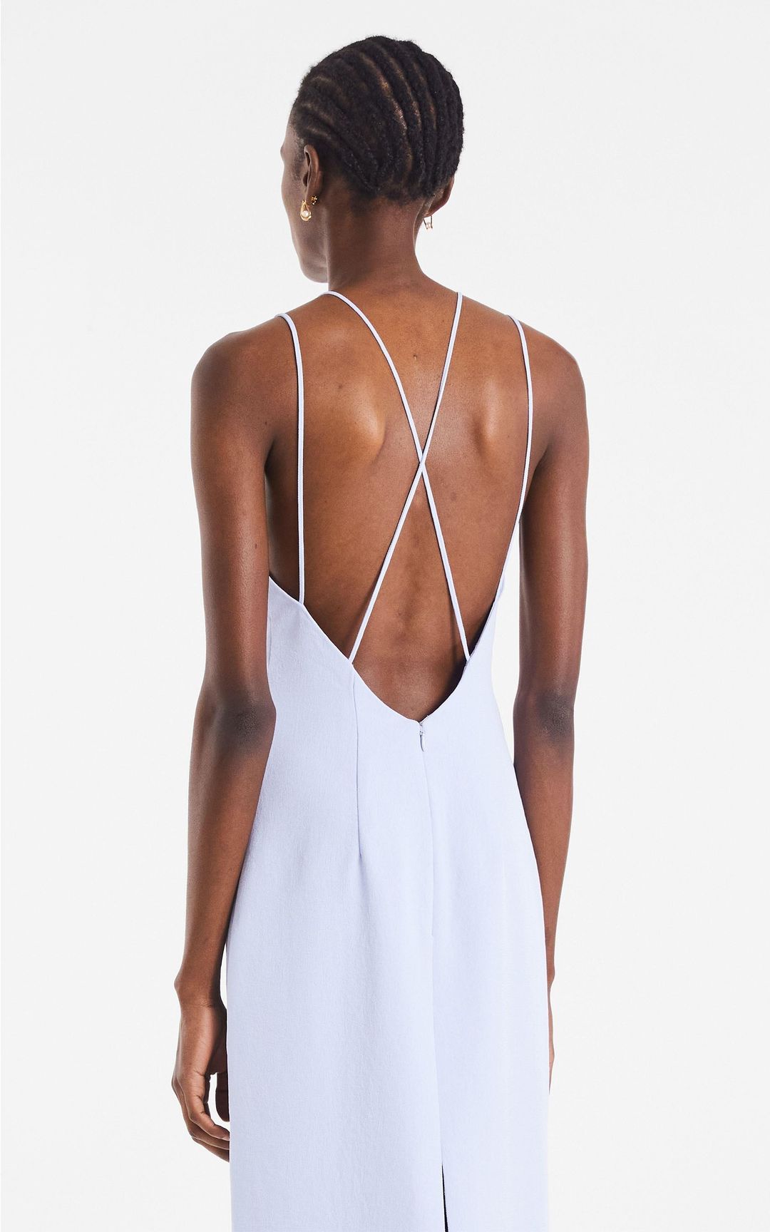 Dion Lee Whitewash Link Slip Dress Blue Size 10  for rent on The Volte - main image