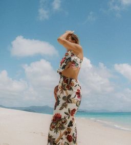 Sir The Label Ambroise Knot Dress Midi Floral Print | AU 8  for rent on The Volte - image 9