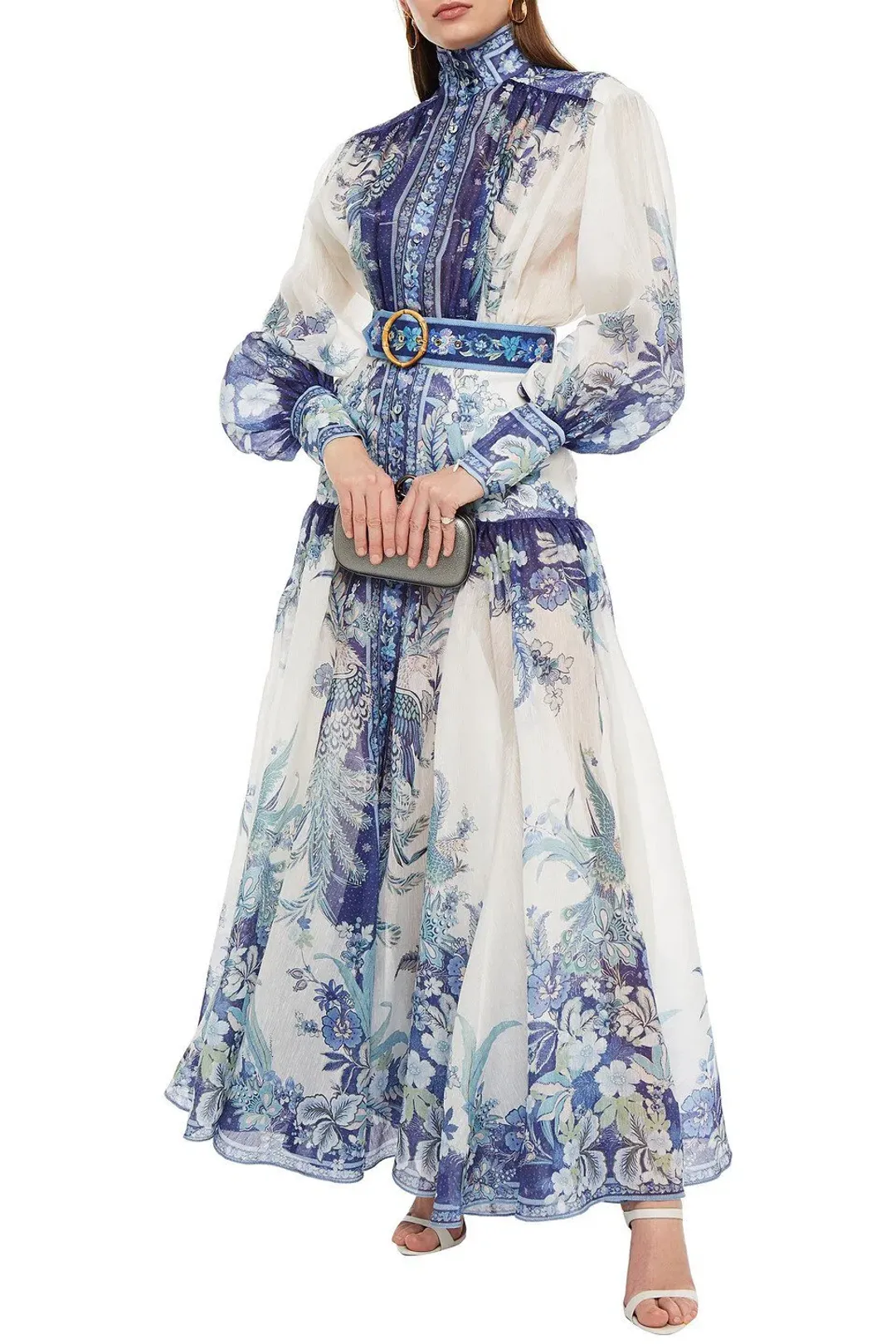 Zimmermann Glassy Billow Dress Navy Phoenix Size 0 / AU 8 for rent on The Volte - main image